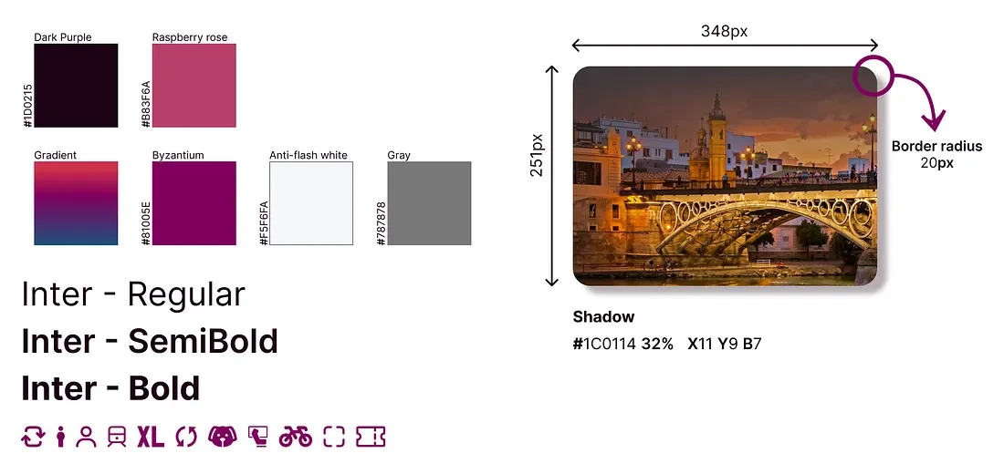 Renfe style tile — Renfe corporate colours, typography and image treatment