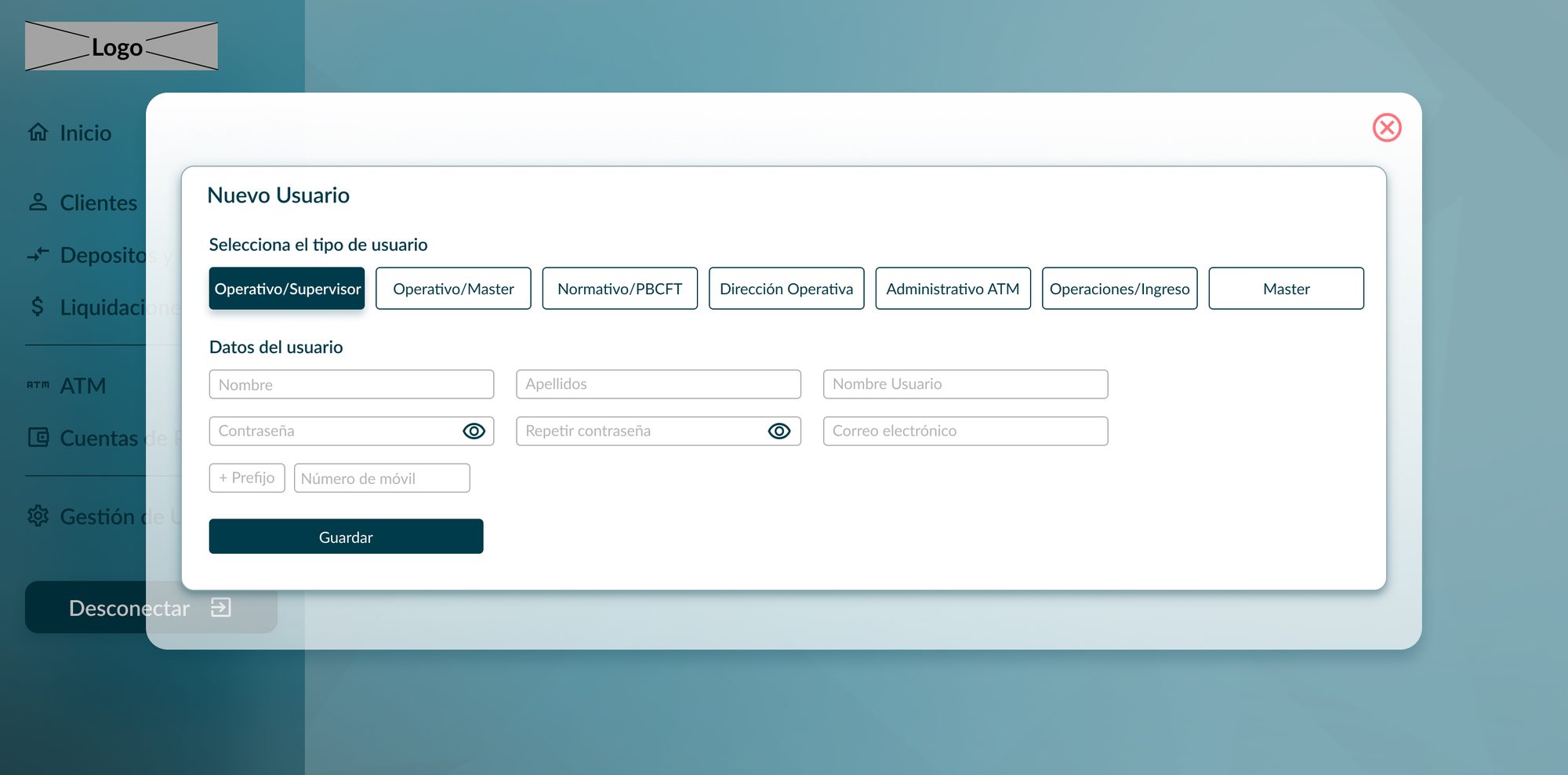 Metrics dashboard — client limits view with KYC threshold heatmaps and a players listing table